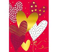 Piccadilly Greetings Valentine's Day Card, Happy Valentine's Open - 8 x 6 inches