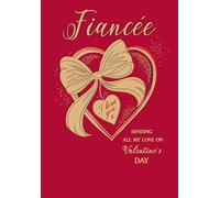 Piccadilly Greetings Valentine's Day Card, Sending All My Love Fiancée - 9 x 6 inches