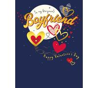 Piccadilly Greetings Valentine's Day Card, To my Gorgeous Boyfriend - 8 x 6 inches