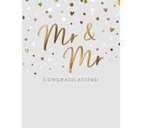 Piccadilly Greetings Wedding Card, Mr & Mr Congratulations - 8 x 6 inches