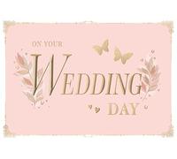 Piccadilly Greetings Wedding Card, On Your Wedding Day - 9 x 6 inches