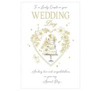 Piccadilly Greetings Wedding Card, To a Lovely Couple on Your Wedding - 10 x 7 inches