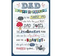 Piccadilly Greetings Whimsical Birthday Card Dad - 9 x 6 inches