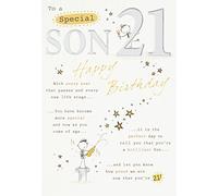 Piccadilly Greetings Whimsical Milestone Age Birthday Card Age 21 Son - 9 x 6 inches