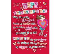 Piccadilly Greetings Whimsical - People Valentines Card Wife - 9 x 6 Inches - Regal Publishing