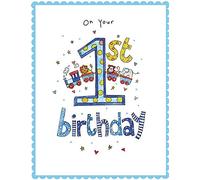 Piccadilly Greetings WONDERFUL COLOURFUL GLITTER COATED ON YOUR 1ST BIRTHDAY GREETING CARD