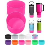 PICcircuit 2PCS for Stanley Boot, Silicone Bottom for Quencher Adventure 40oz 30oz IceFlow 20oz 30oz Bottle&for Hydroflask Tumbler 12-24oz for Stanley Cup Accessories Avoid Scratches&Noise