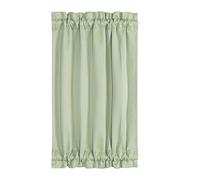 PiccoCasa Blackout French Door Curtain Panel - Blackout Door Curtain 25x40 Inches Solid Drapery with Tiebacks - 1 Panel, Light Green