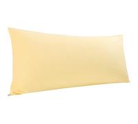 PiccoCasa Body Pillow Cover Egyptian Cotton Bolster Pillow Cases - 300 Thread Count Super Soft and Breathable Long Body Pillowcase with Zipper Closure Apricot 20"x54"/ 4.6ft