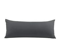 PiccoCasa Body Pillow Cover, Grey Microfiber Pillowcase, Wrinkle, Fade, Stain Resistant, Soft Long Cases for 20"x60" Body Pillows