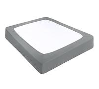 PiccoCasa Box Spring Cover Stretchy Fabric Wrap Around 4 Sides Bed Skirt Wrinkle Free for Home, Elastic Mattress Cover Fits Mattress up to 14" Cadet Grey King