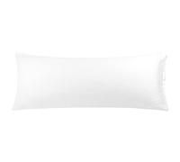 PiccoCasa Brushed Microfiber Body Pillowcases Soft Breathable for Adults with Embroidery, Soft Pillow Case Covers with Zipper Closure White 20"x54" (4ft 6in)