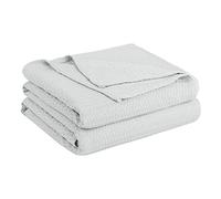 PiccoCasa Cooling Bamboo Blanket All Seasons Breathable for Hot Sleepers, Soft and Lightweight for Bed, Sofa Thin Blanket Summer Keep Cool Light Gray Double 200x230cm