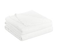 PiccoCasa Cooling Bamboo Blanket All Seasons Breathable for Hot Sleepers, Soft and Lightweight for Bed, Sofa Thin Blanket Summer Keep Cool White King 230x230cm