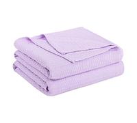 PiccoCasa Cooling Bamboo Blanket All Seasons Breathable for Hot Sleepers, Soft and Lightweight for Bed, Sofa Thin Blanket Summer Keep Cool Lavender Single 150x200cm
