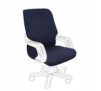 PiccoCasa Office Chair Cover Waterproof - High Back Stretchable Jacquard Polyester Slipcover for Universal Rotating Computer Swivel Chairs, Navy Blue Large