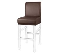PiccoCasa Pack of 1 Bar Stool Covers, Waterproof Dining Chair Covers for Home Kitchen Dining Room Pub Counter, PU Leather Soft Removable Chair Cover Slipcover Protector Coffee Color