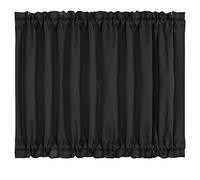 PiccoCasa Patio Door Curtain Window Drapes for Privacy - Room Darkening 54x40 Inch Blackout French Glass Door Curtain Panels,1 Panel, Black