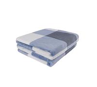 PiccoCasa Pet Dog Blanket, Flannel Fleece Puppy Blanket Plaid Sofa Bed Rug Blankets for Small-Medium Dogs Cats Doggy Sleeping Mat, 75 x 100 Cm, Blue and White