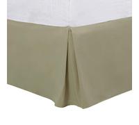 PiccoCasa Queen Size Pleated Bed Skirt, Bed Frame and Box Spring Cover - 16 Inch Tailored Drop Dust Ruffle Bedskirt, Wrinkle Free and Fade Resistance, Easy to Stall - Khaki