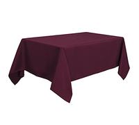 PiccoCasa Rectangle Table Cloth Wipe Clean - Burgundy 139cm x 203cm | Wrinkle and Water Resistant Tablecloth, Polyester Outdoor Table Cover for Kitchen Dining Wedding Party Dinner,