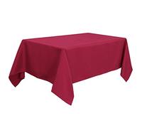 PiccoCasa Rectangle Table Cloth Wipe Clean - Red 139cm x 203cm | Wrinkle and Water Resistant Tablecloth, Polyester Outdoor Table Cover for Kitchen Dining Wedding Party Dinner,
