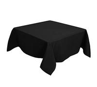 PiccoCasa Square Tablecloth Wipe Clean - Black 140cm x 140cm | Polyester Dining Table Cover, Reusable Tablecloth for Kitchen, Party & Outdoor Use