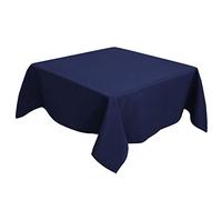 PiccoCasa Square Tablecloth Wipe Clean, Navy Blue 140cm x 140cm | Polyester Dining Table Cover, Reusable Tablecloth for Kitchen, Party & Outdoor Use