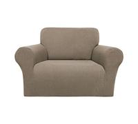 PiccoCasa Stretch Sofa Slipcover, 1-Piece Couch Seat Cover for Sofa Living Room - Spandex Jacquard Checks Sofa Covers, Washable Couch Furniture Cover for Dogs Fallow 1 Seater