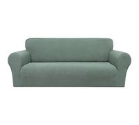 PiccoCasa Stretch Sofa Slipcover, 1-Piece Couch Seat Cover for Sofa Living Room - Spandex Jacquard Checks Sofa Covers, Washable Couch Furniture Cover for Dogs Asparagus 2 Seater
