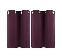 PiccoCasa Thermal Blackout Curtain Panels 1 Pack Burgundy 29in x 18in