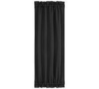 PiccoCasa Thermal Insulated French Door Curtain Side Panels - Blackout Curtains Drape 25x72 Inch Room Darkening for Glass Doors - 1 Panel, Black