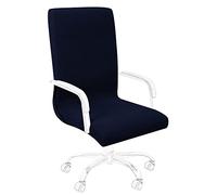 PiccoCasa Waterproof Jacquard Office Chair Cover 1 Pack Navy Blue Large