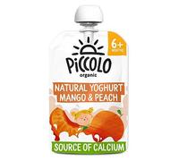 Piccolo Organic natural yoghurt stage 1 mango & peach 100g