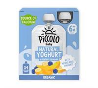 Piccolo Piccolo Organic Blueberry & Banana Yoghurt Multipack 4x100g
