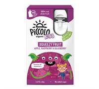 Piccolo Piccolo Organic Kids Apple & Blackcurrant Squeezy Fruit 4x90g