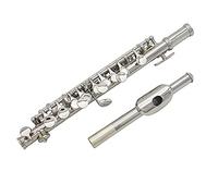 Piccolo Silver Plated C Piccolo With Screwdriver, PU Leather Box Cleaning Tool Set for Performance and Enjoyment (Silver)