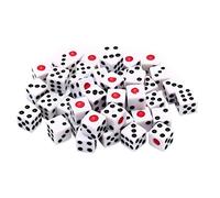 Piceioep 100Pcs/pack 8mm 0.31In Acrylic Game Props Educational For Children Black White Square Corner Digital Set