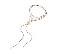 Piceioep Artistic Diamonds Shaped Heart Pendant Leather Cord Necklace for Layering Accessory Enthusiasts and Everyday Wear Women