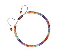 Piceioep Beaded Woven Composed of Natural Crystals for Daily Positivity and Comfort Multicolor
