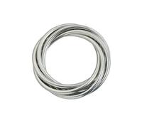 Piceioep Classical Snake Link Layered Lightweight Alloy Bangle Trendy Wrist Jewelry for Casual or Formal Wear Multi Stack