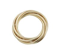 Piceioep Classical Snake Link Layered Lightweight Alloy Bangle Trendy Wrist Jewelry for Casual or Formal Wear Multi Stack