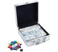 Piceioep Cognitive Development Dominos Block Toy with Easyly Carry Case Compacts Storage Case for Travel Entertainment Interactively Dominos Play
