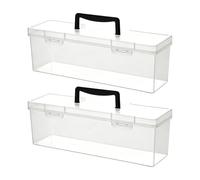 Piceioep Extra Large Two Compartment Card Case with Sturdy Handles Perfect for Transporting Sport Cards TCG Card Storage