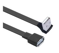 Piceioep Flexible USB 2.0 Extension Cable Right Angled/Straight Head Design Silicone Data Line for Camera Card Reader Flat Silicone USB Cable
