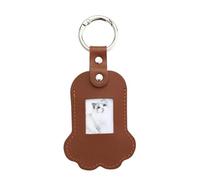 Piceioep Lovely Keepsakes Leather Storage Bag Pet Furs Keychains Attachment for Pet Loss Memorial Jewelry Unique Paws Charm for Furs Keepsakes Creativity
