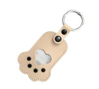 Piceioep Lovely Keepsakes Leather Storage Bag Pet Furs Keychains Attachment for Pet Loss Memorial Jewelry Unique Paws Charm for Furs Keepsakes Creativity
