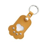 Piceioep Lovely Keepsakes Leather Storage Bag Pet Furs Keychains Attachment for Pet Loss Memorial Jewelry Unique Paws Charm for Furs Keepsakes Creativity