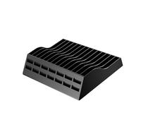 Piceioep Multifunctional Game Organizers Rack for SW2 Consoles with 14 Cartridge Slots Storage and Integrated Dock Compartment Tilted Slot Game Card Rack