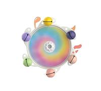 Piceioep Parakeets Chewing Disc Rotate Flying Saucers Interactively Bells Training Accessory Bites Resistant for Parrots Interactively Bird Chewer